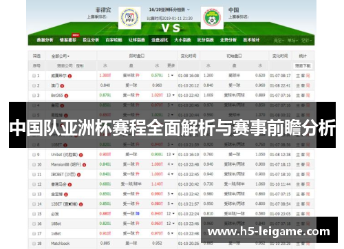 中国队亚洲杯赛程全面解析与赛事前瞻分析 中国队亚洲杯赛程全面解析与赛事前瞻分析
